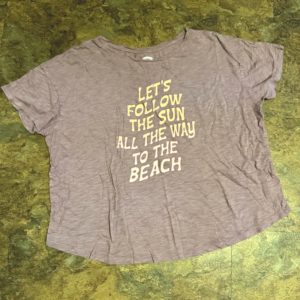 Old navy quote tee women’s XL summer tee purple